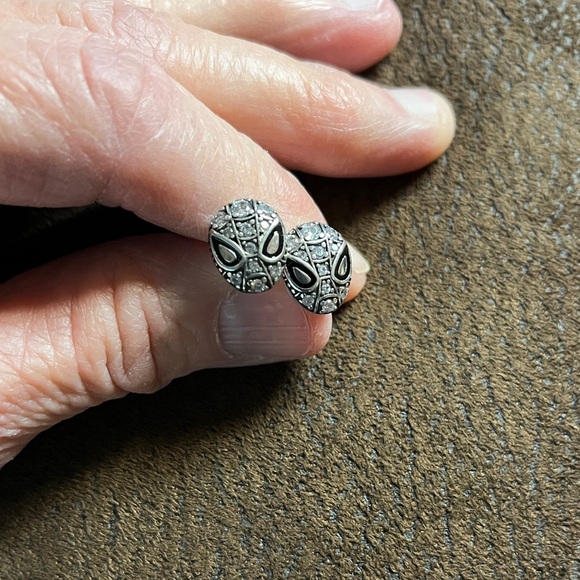 Spiderman Jewelry - Spiderman Silver Stud Earrings